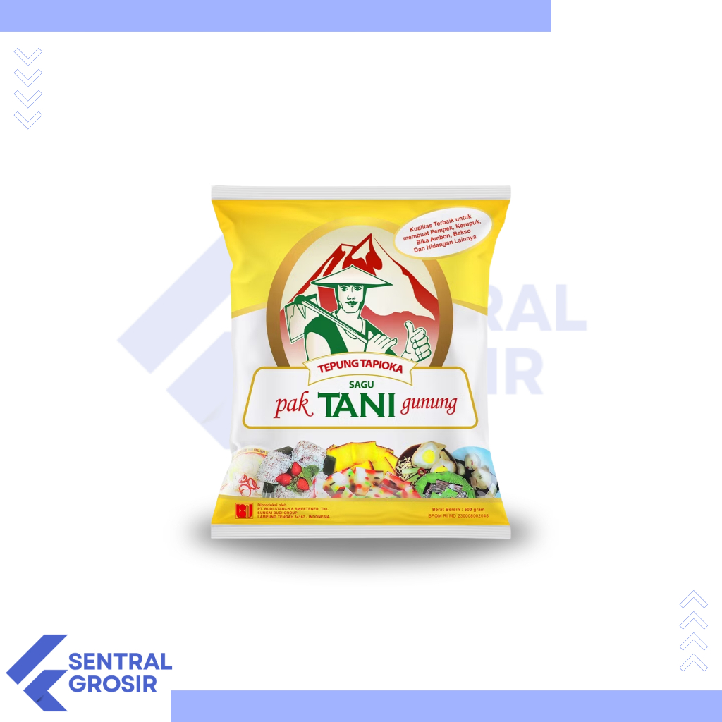 

Rose Brand | Tepung Tapioka Cap Pak Tani 500 Gram ( 7,400/pcs )