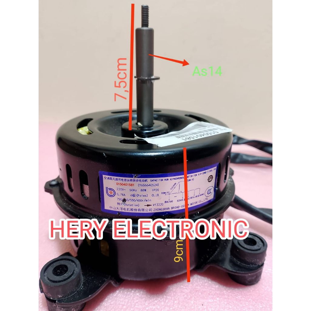 DINAMO MOTOR FAN AC HAIER STANDING FLOOR 88W ORIGINAL