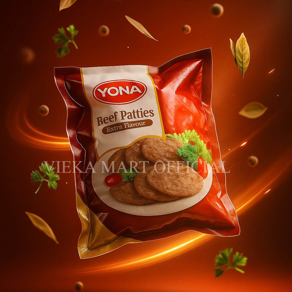 

YONA Beef Patties 500g Patties Daging Sapi isi 10