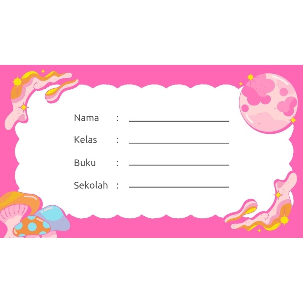 

Label Nama Anak Custom Isi 15pcs cocok untuk buku pelajaran anak