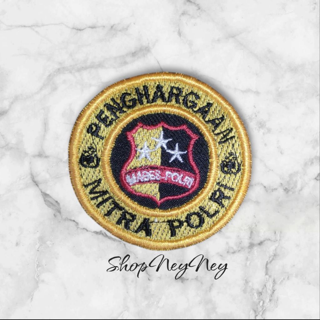 LOGO MITRA POLRI SENKOM BORDIR TIMBUL 3D