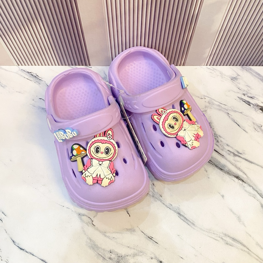KOAKI.TEMBUNG - Sendal Baim Jelly Anak Perempuan Anti Slip Labubu Lucu