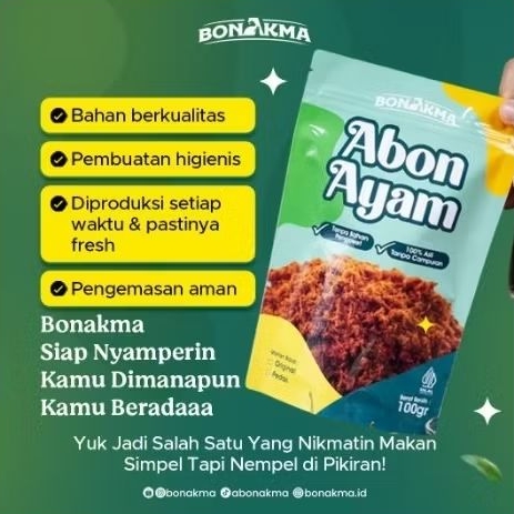 

[Original] Abon Ayam Bonakma 100gr - Tanpa Pengawet | Abon Ayam