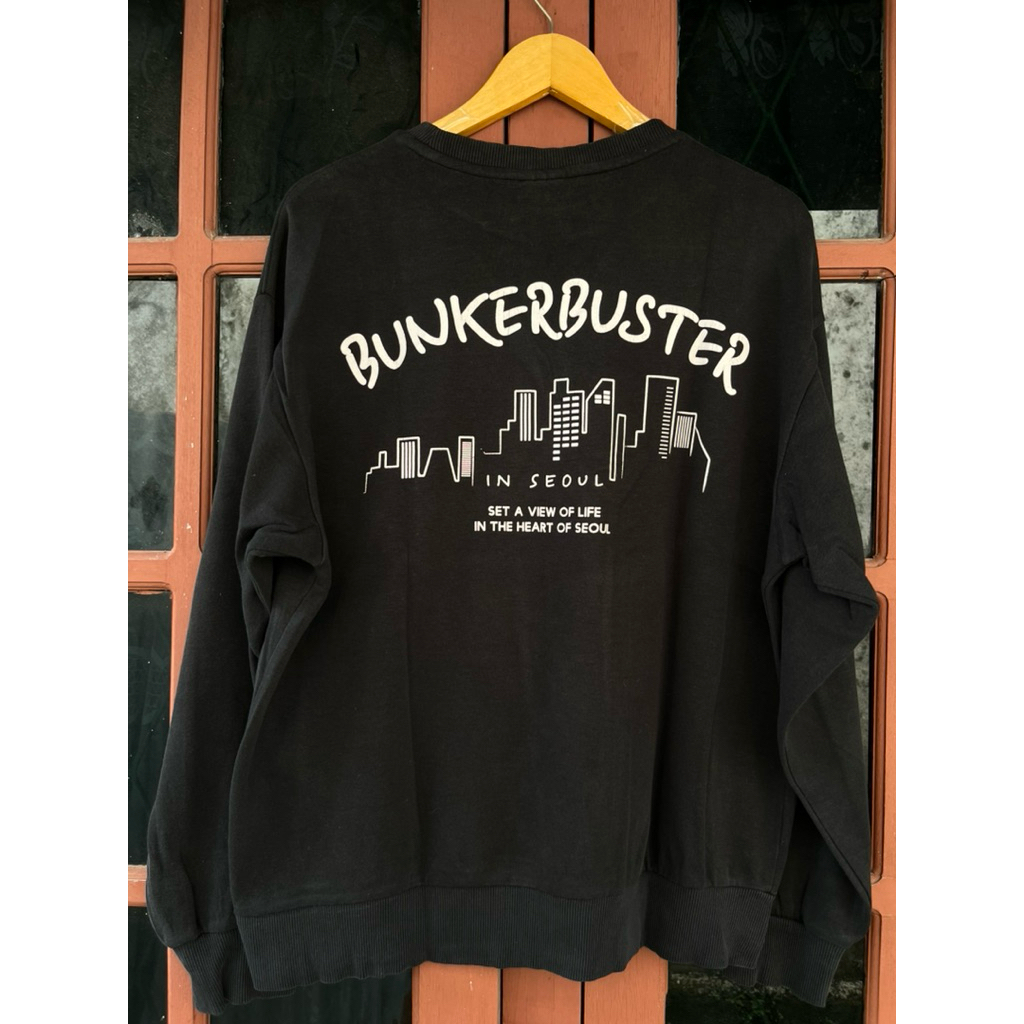 CREWNECK PRIA BKBT HITAM PEKAT UKL