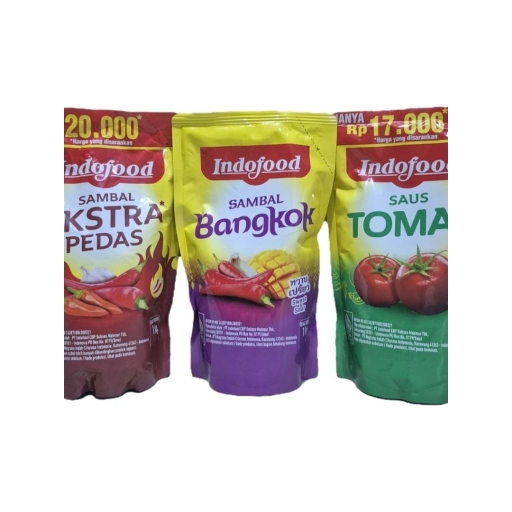 

Saos tomat,Bangkok,Ekstra Pedas Indofood 1kg