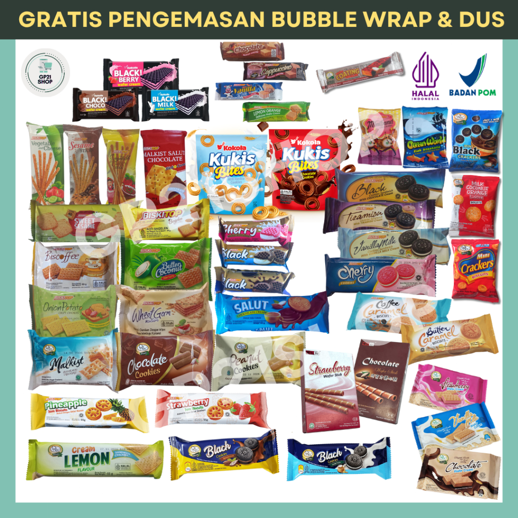 

Biskitop / Denex / Kokola Biskuit Harga 1000 / 2000-an - Aneka Snack Cemilan Jajan Murah Enak
