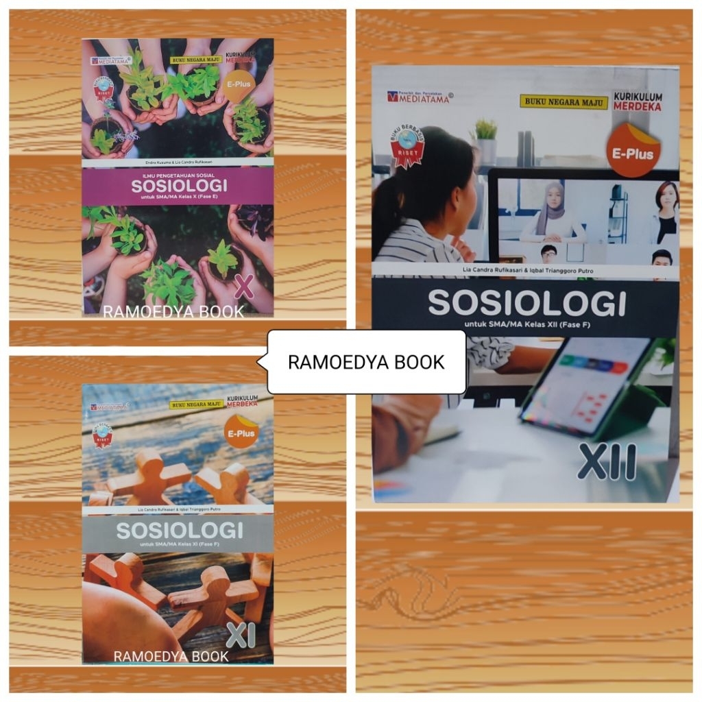 Buku Original E-Plus Sosiologi SMA kelas 10,11,12 Kurikulum Merdeka MEDIATAMA