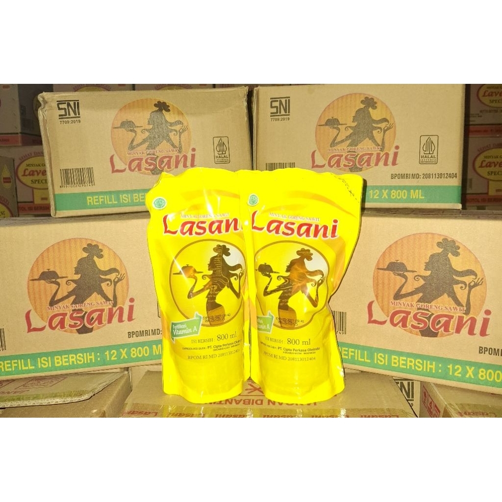 

minyak goreng 800ml kemasan reffil lasani 3Pcs