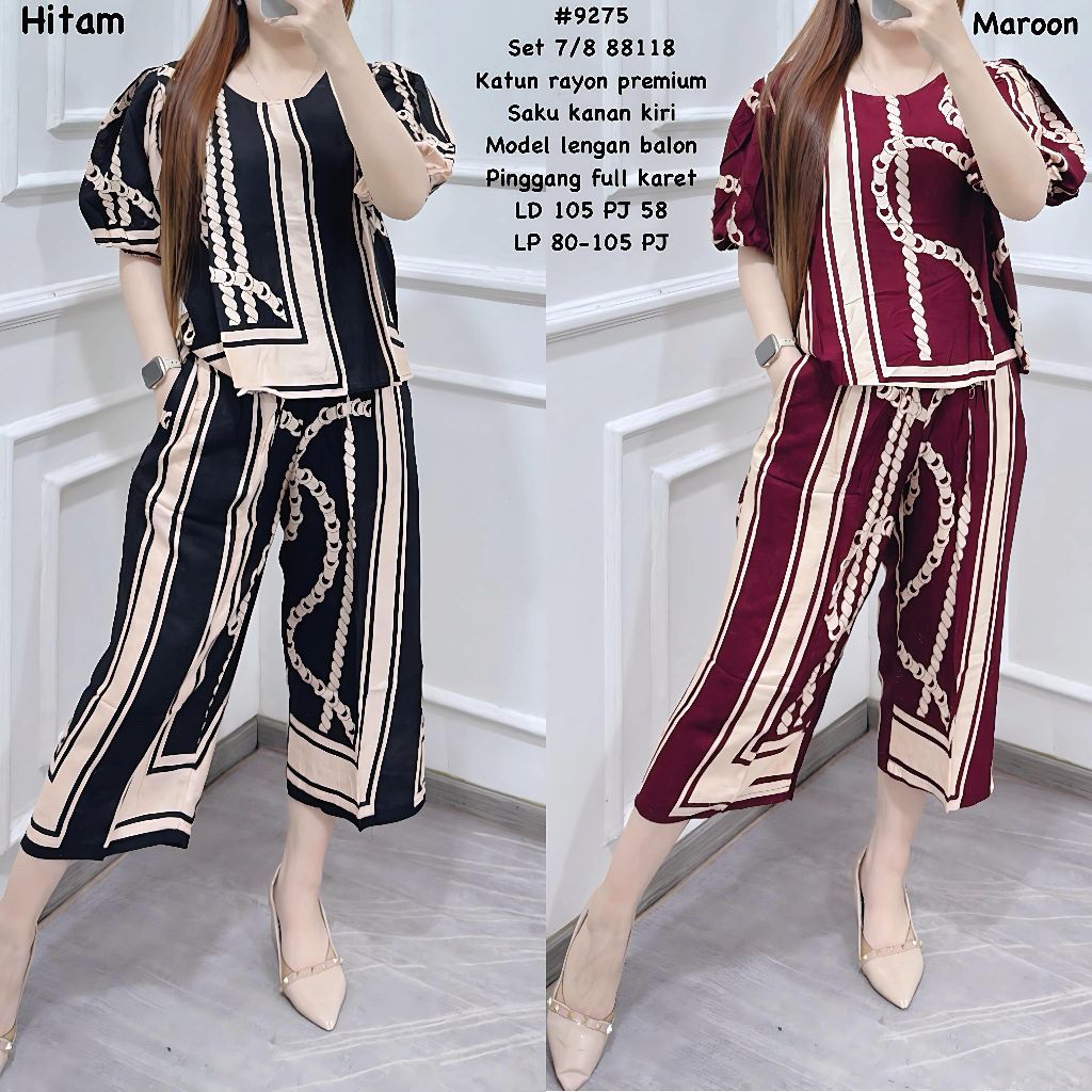 Setelan 9275 Set 7/8 88118 Katun Rayon Premium - VF