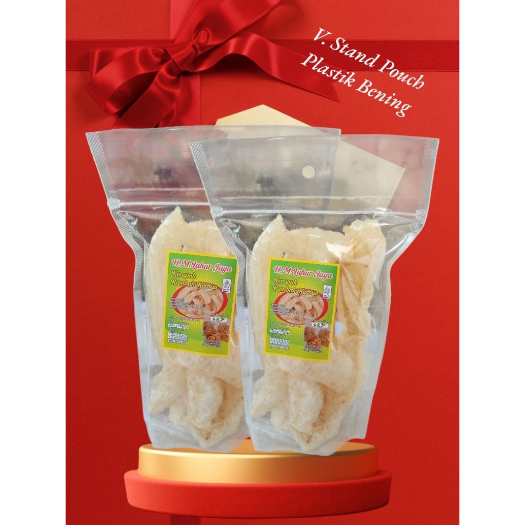

Kerupuk rambak kulit kerbau varian St. Pouch P. Bening