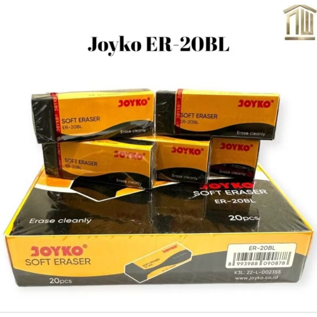 

Setip/Penghapus/Eraser Joyko Hitam B20 Ukuran Besar Harga Per Box isi 20pcs
