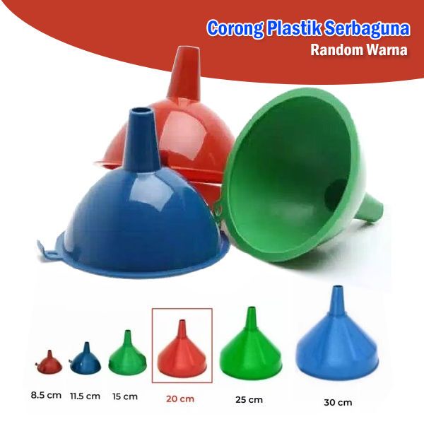 Corong Air / Corong Minyak Plastik tebal Ukuran Kecil / Sedang / Besar jumbo