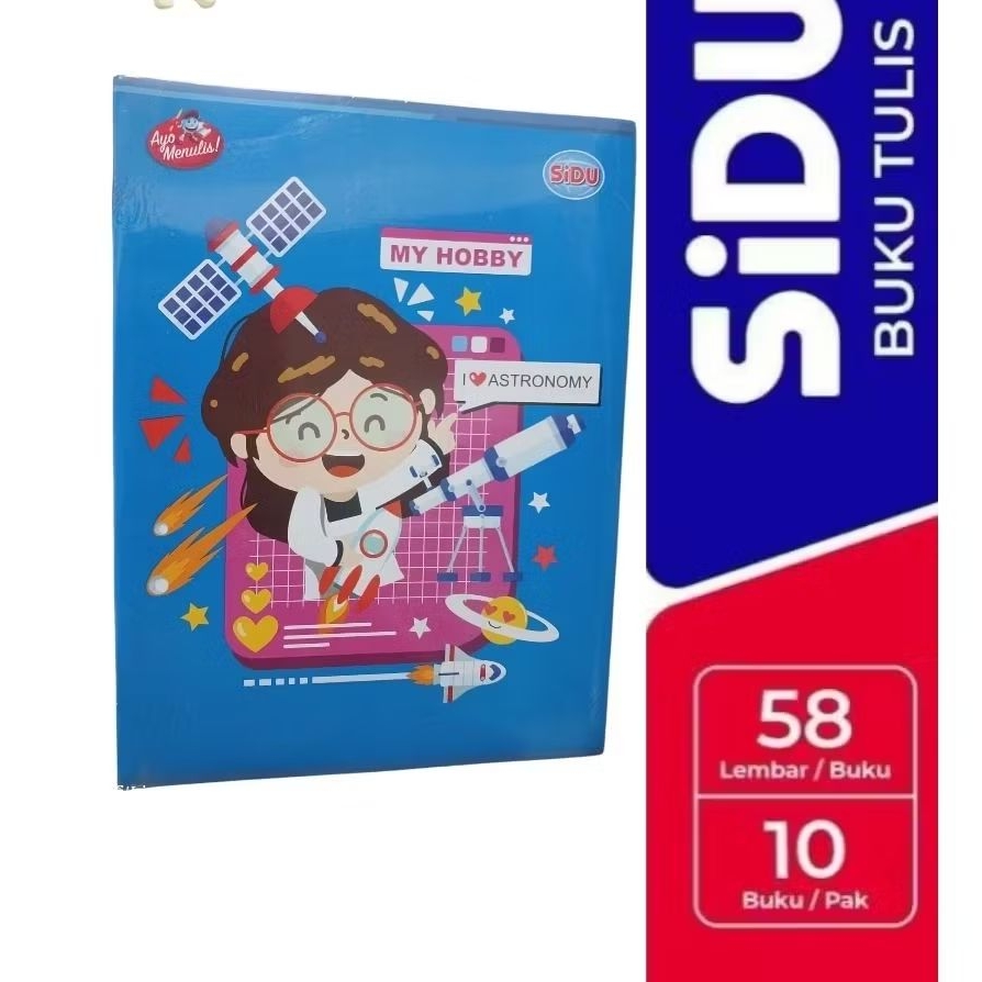 

SIDU BUKU TULIS MOTIF RANDOM 58 LEMBAR - 1 PAK ISI 10 BUKU