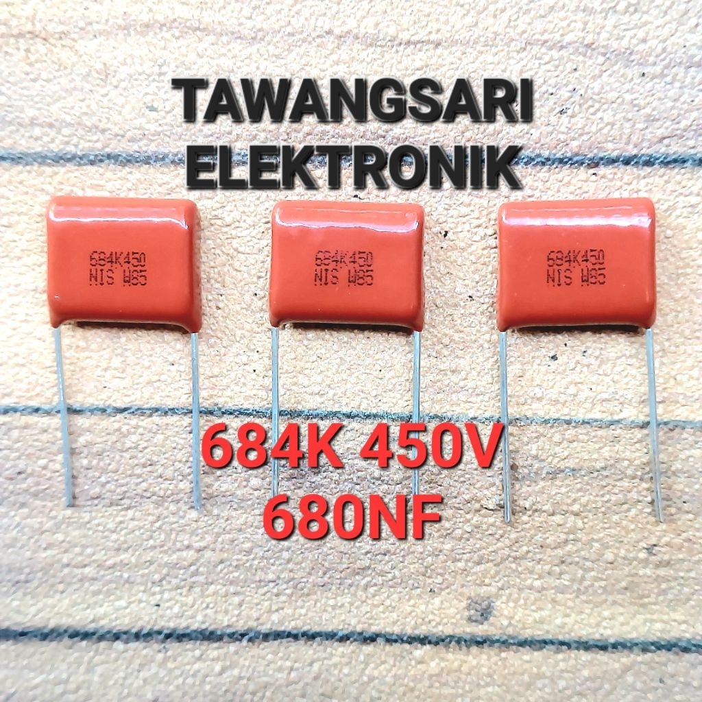 Kapasitor 684K 450 Capasitor 680NF 450V Milar 684k 450v