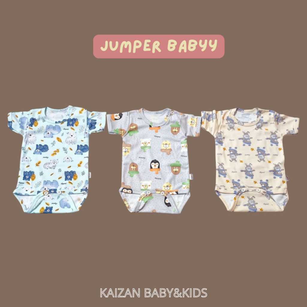 Ayomi - Jumper Bayi Newborn 0-12 Bulan / Baju Kodok Bayi Laki-Laki / Perempuan Motif Lucu / Baju Bay