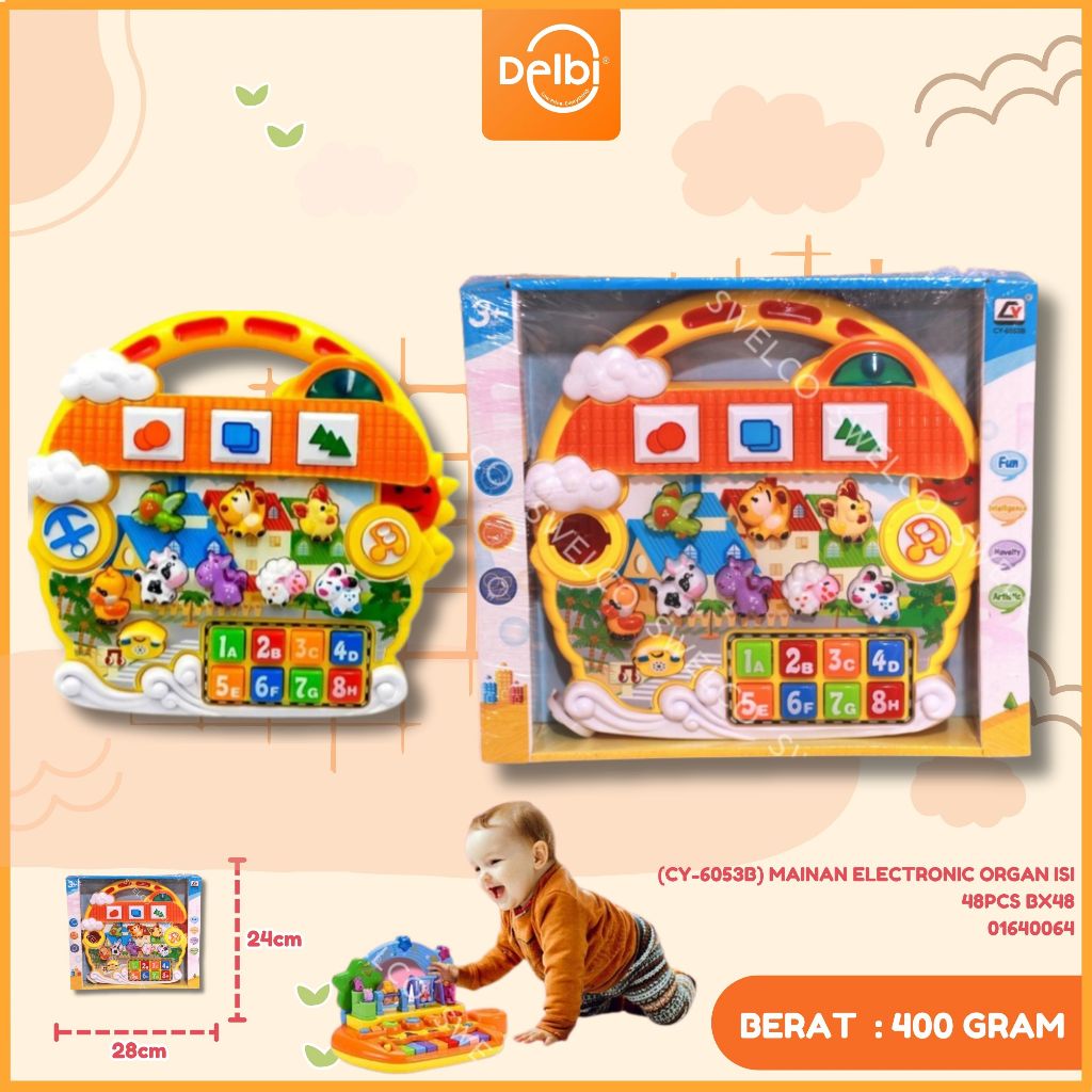 Yofi Toys Animal Electronic Organ Mainan Anak (CY-6091B)