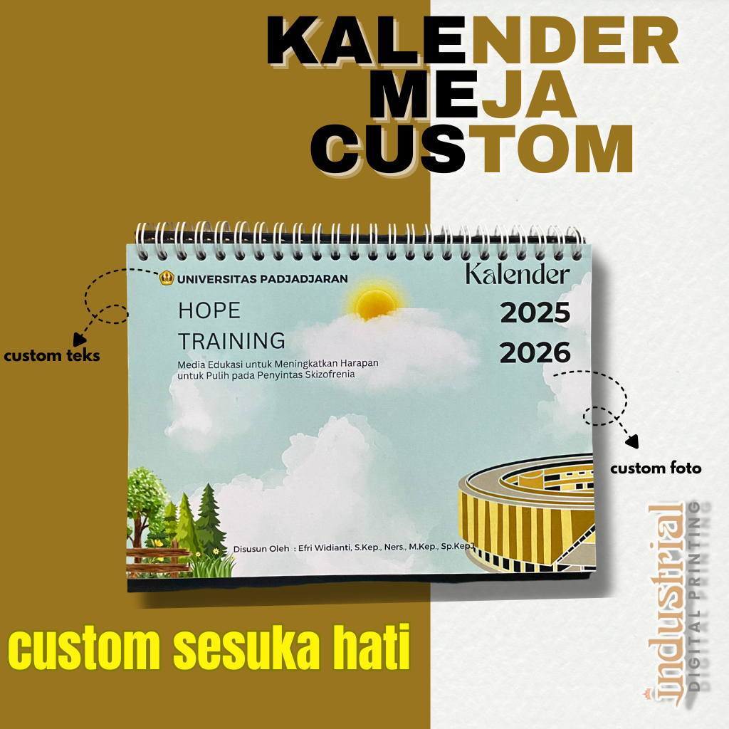 

Kalender Meja Custom 2025 Uk. A5 - 7 Lembar ( Custom Nama & Foto )