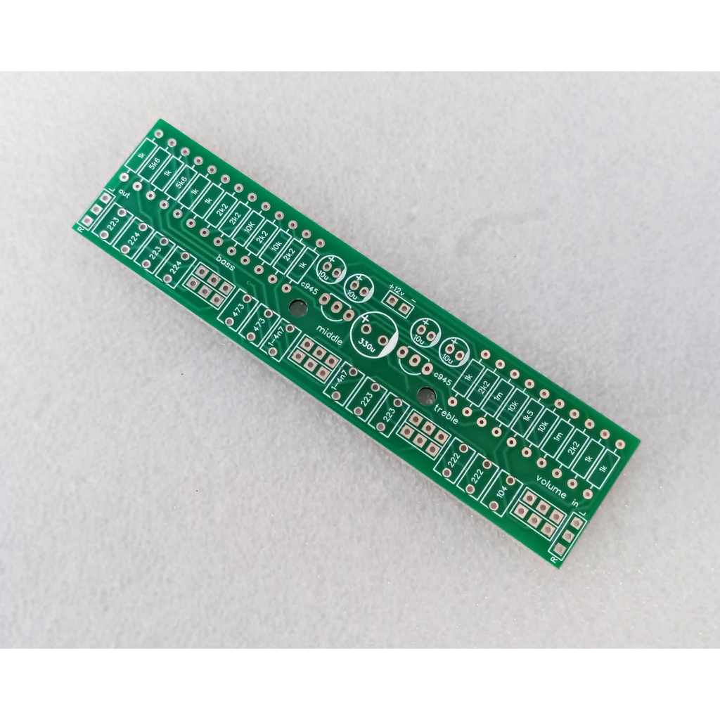 PCB Stereo Tone Control 2 Transistor Plus Middle