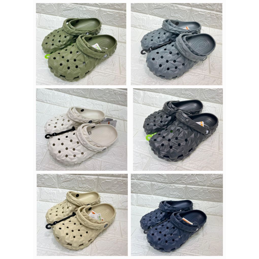 Sandal Crocs Geometric Clog Sandal Wanita Pria Lucu