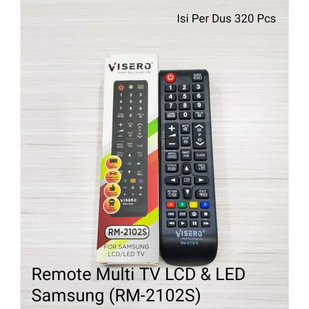 REMOT TV LED SAMSUNG VISERO RM-2102S / REMOT TV LED SONI VISERO SN-L114 / REMOT TV LED TOSHIBA RM 21
