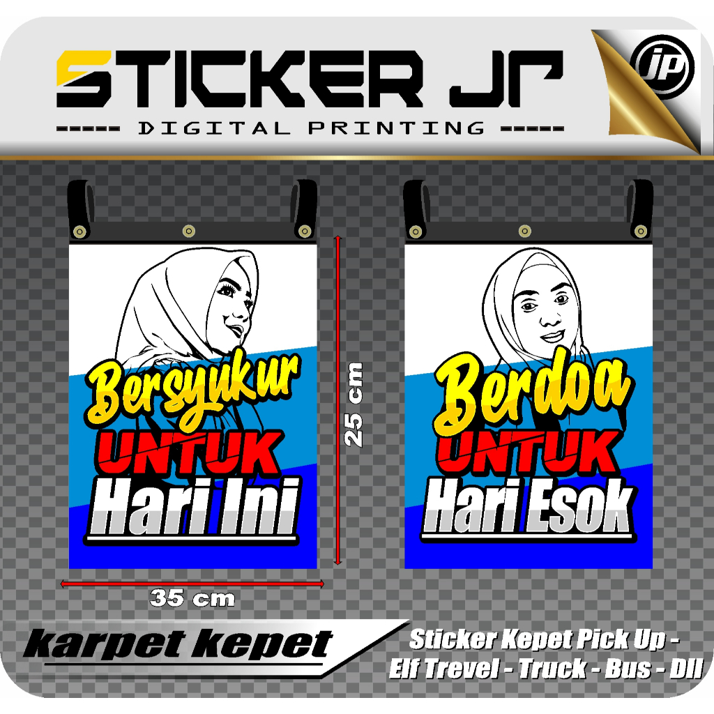 Sticker Karpet Kepet Mobil Pick Up Keren Kata Kata Buat Semua Jenis pick Up dll - Kepet Ebek Penahan