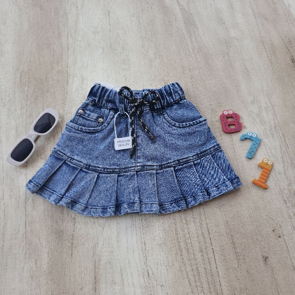 Rok Jeans Pendek Anak Perempuan Cewek 2-6 tahun Rok Mini Premium Anak