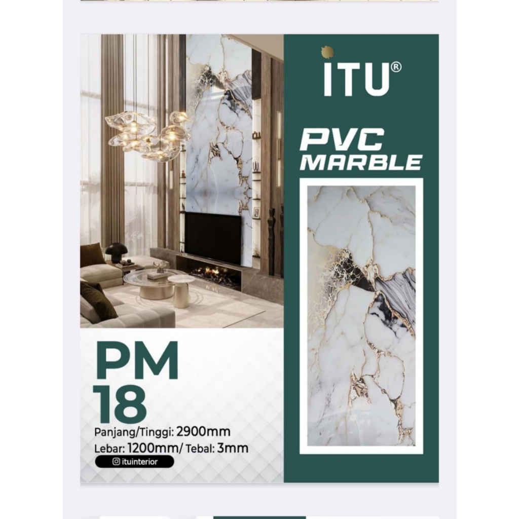 Panel Dinding PVC Marmer — Anti Air, Mudah Dipasang, Estetik untuk Dekorasi Dinding