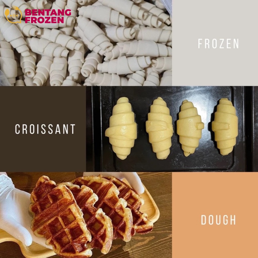 

Frozen Croissant Dough Full Butter @30gr Ready To Bake Croffle - BonPatis Croisant Full Butter