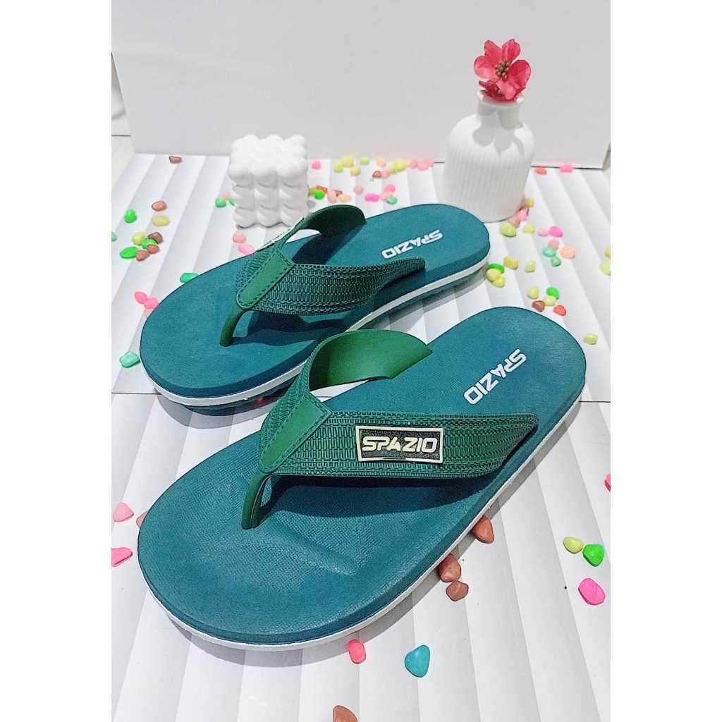 wajib punya sandal jepit pria spazio karet pvc santai model classic sendal pria kekinian terlaris