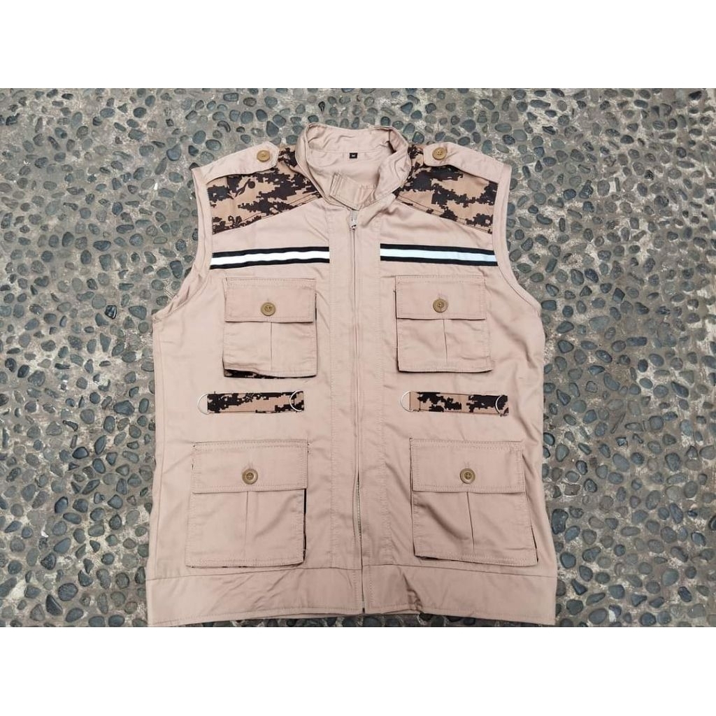 Rompi Cream Kombinasi Loreng Pramuka