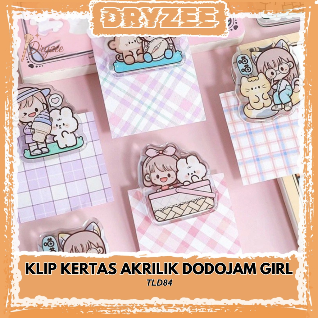 

Klip Kertas Buku Jepitan Buku Aklirik Motif Dodojam Girl Premium Klip TLD84
