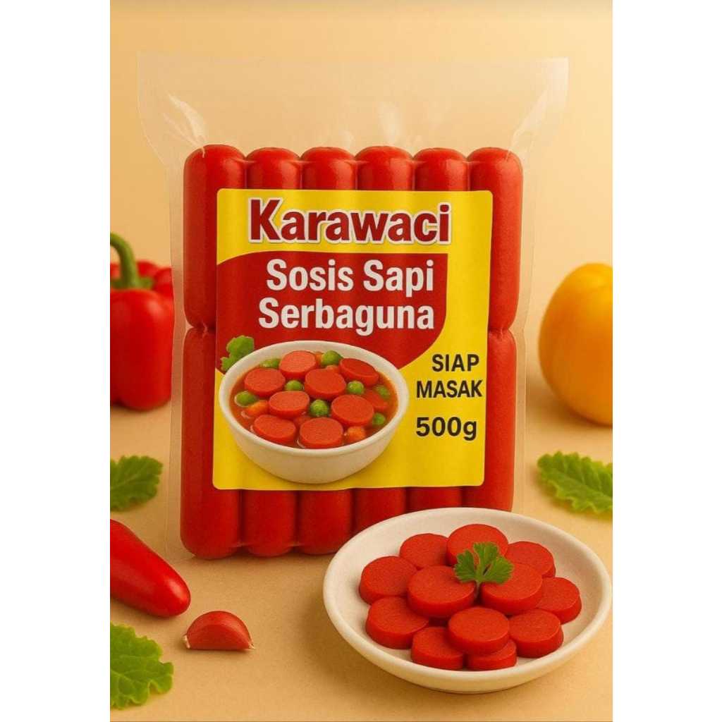 

Karawaci Sosis Sapi Serbaguna Merah 500 gram isi 20 pcs