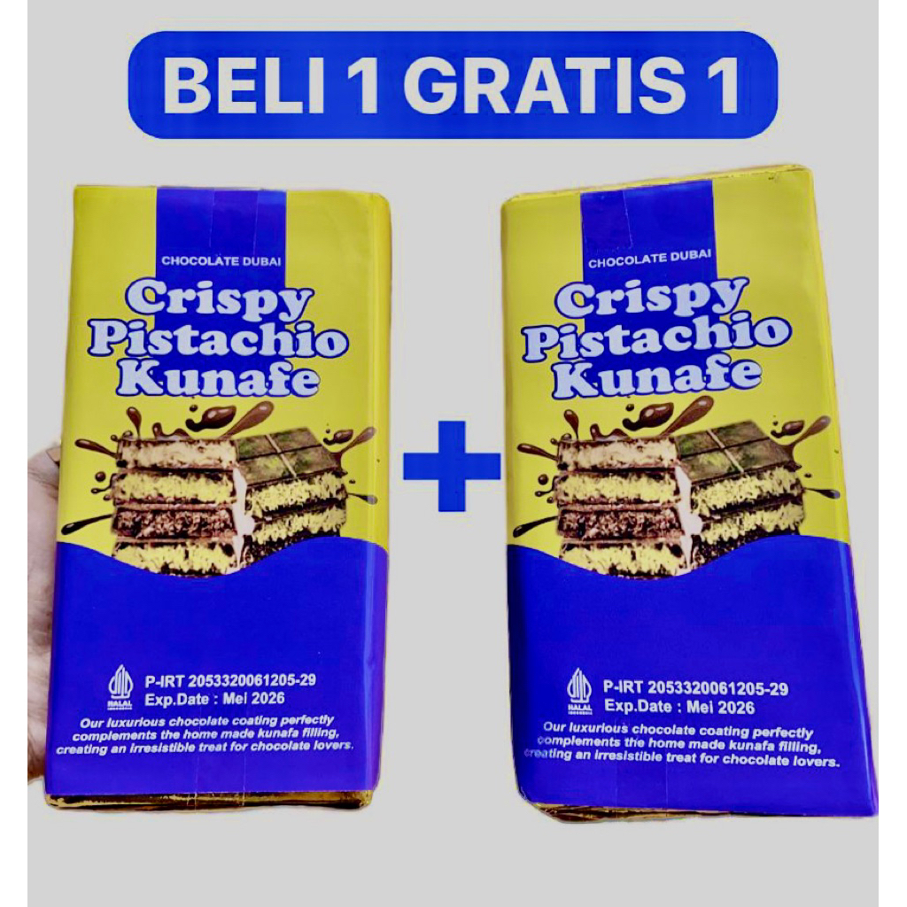 

TERMURAH!! COKLAT DUBAI CRISPY PISTACHIO KUNAFA 250gr
