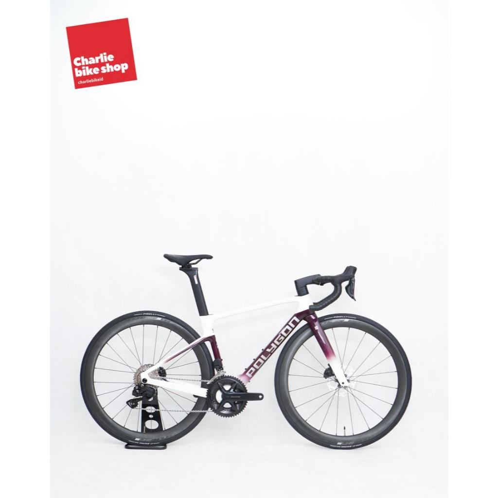 Polygon Sepeda Balap Carbon Helios A7 105 Di2 - Carbon Roadbike UCI Approved - Cosmic Plum