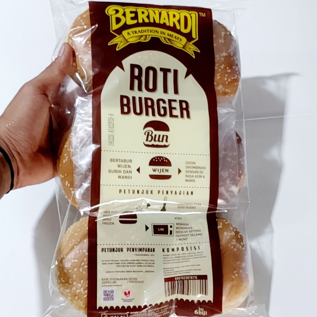 

ROTI BURGER BERNARDI ISI 6 BIJI BERAT 300GRAM