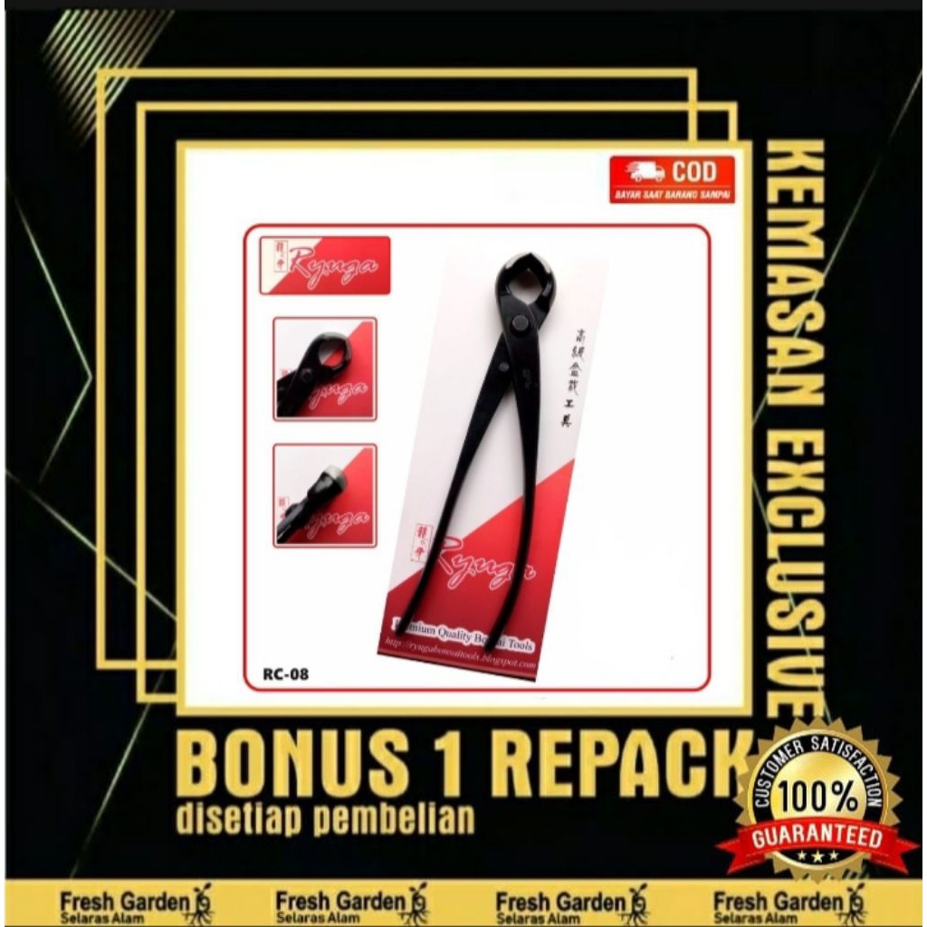 Ryuga RC-08 Carbon Stainless Alat Catok Bonsai Ori Important