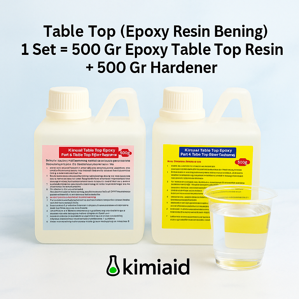 Epoxy Resin Table Top - 1 Kg - Epoxy Resin Bening - Resin Meja Kayu -  Resin Carbon Fiber - Glanzer