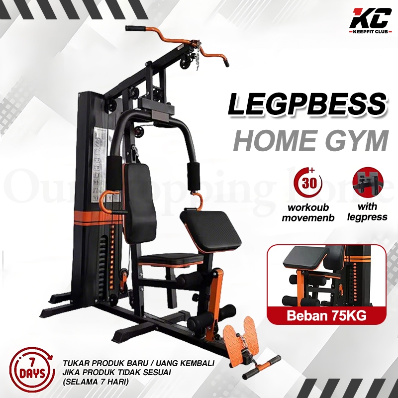 Home Gym 1 Sisi Alat Gym Rumah Beban 75kg /Alat Fitness Home Gym 1 Sisi Plus Alat Gym Multifungsi Ho