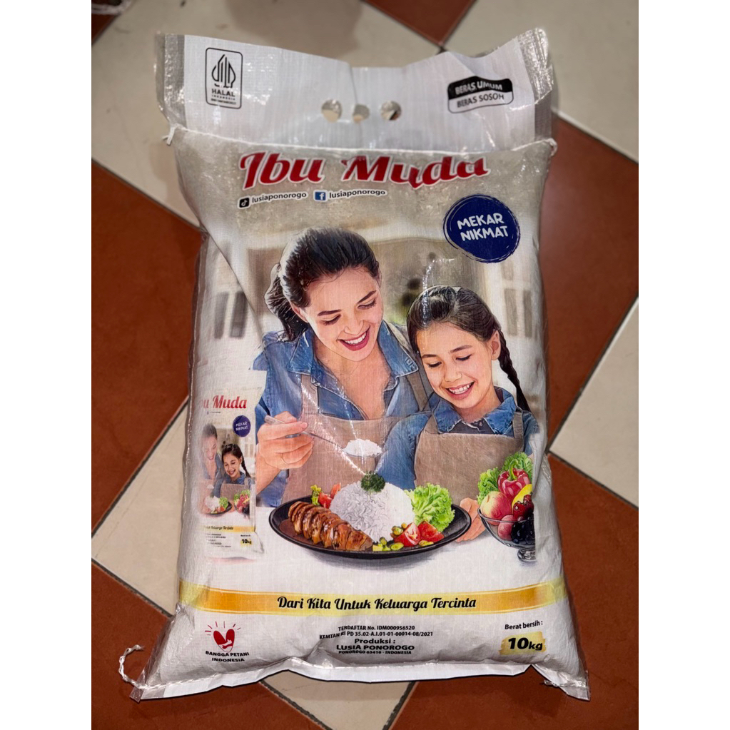 

Beras Premium Ibu Muda 5kg/10kg — Pulen, Wangi, Nikmat!