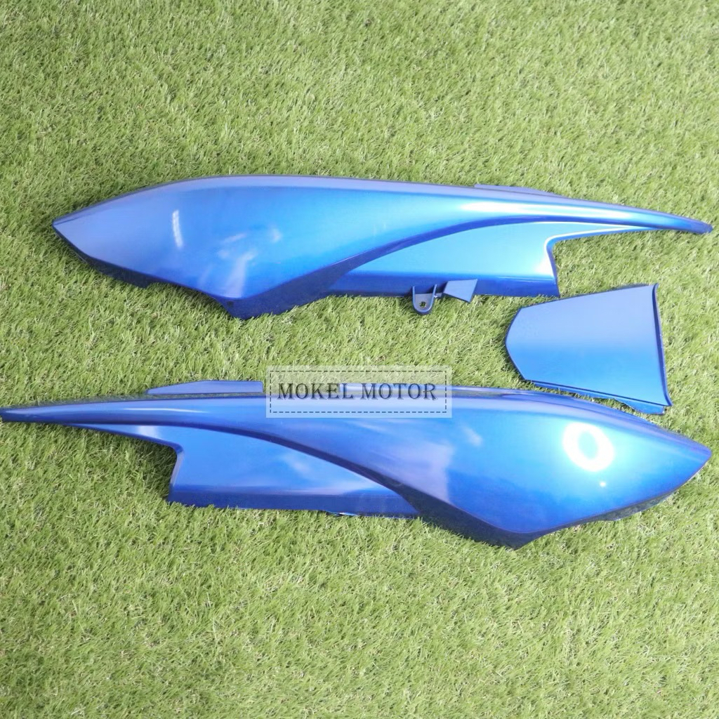 COVER BODY KANAN KIRI SET SAMBUNGAN BODY BELAKANG HONDA TIGER REVO TAHUN 2013 ( biru polos )