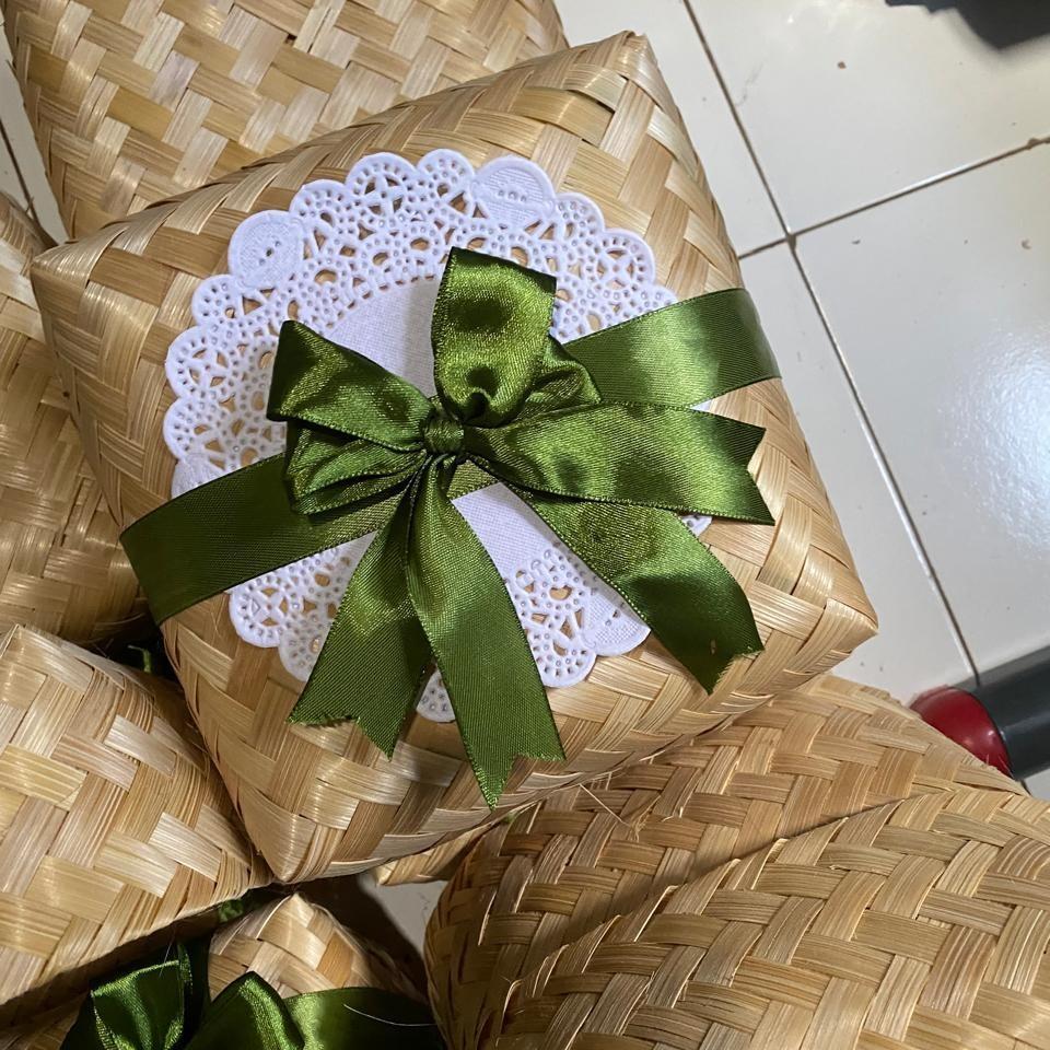 Cod [ 10 Set ] Besek Bambu Natural - Anyaman Besek-Besek Hajatan -Besek Halus-Besek Purworejo-Besek