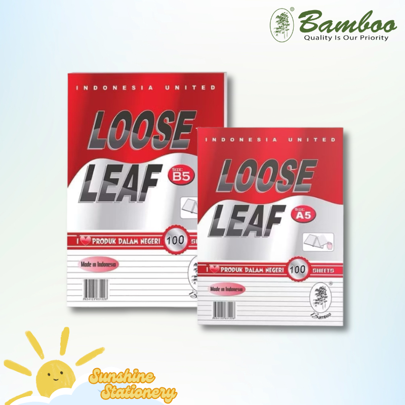 

[PAK] BAMBOO Loose Leaf Refill Buku Binder A5 B5 Garis
