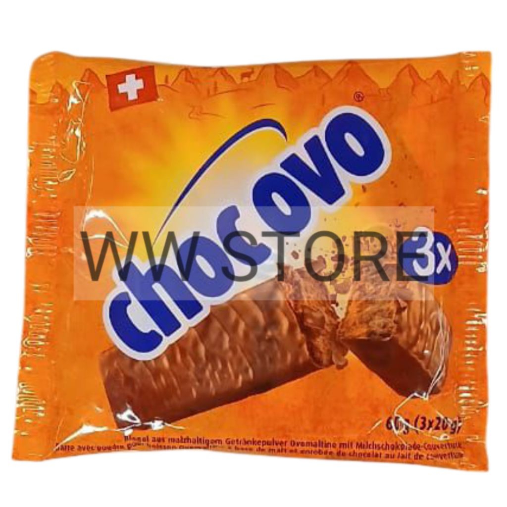 

Cemilan coklat cokelat imitasi Swiss Switzerland choc ovo TRIO 60g ( 3x20g )