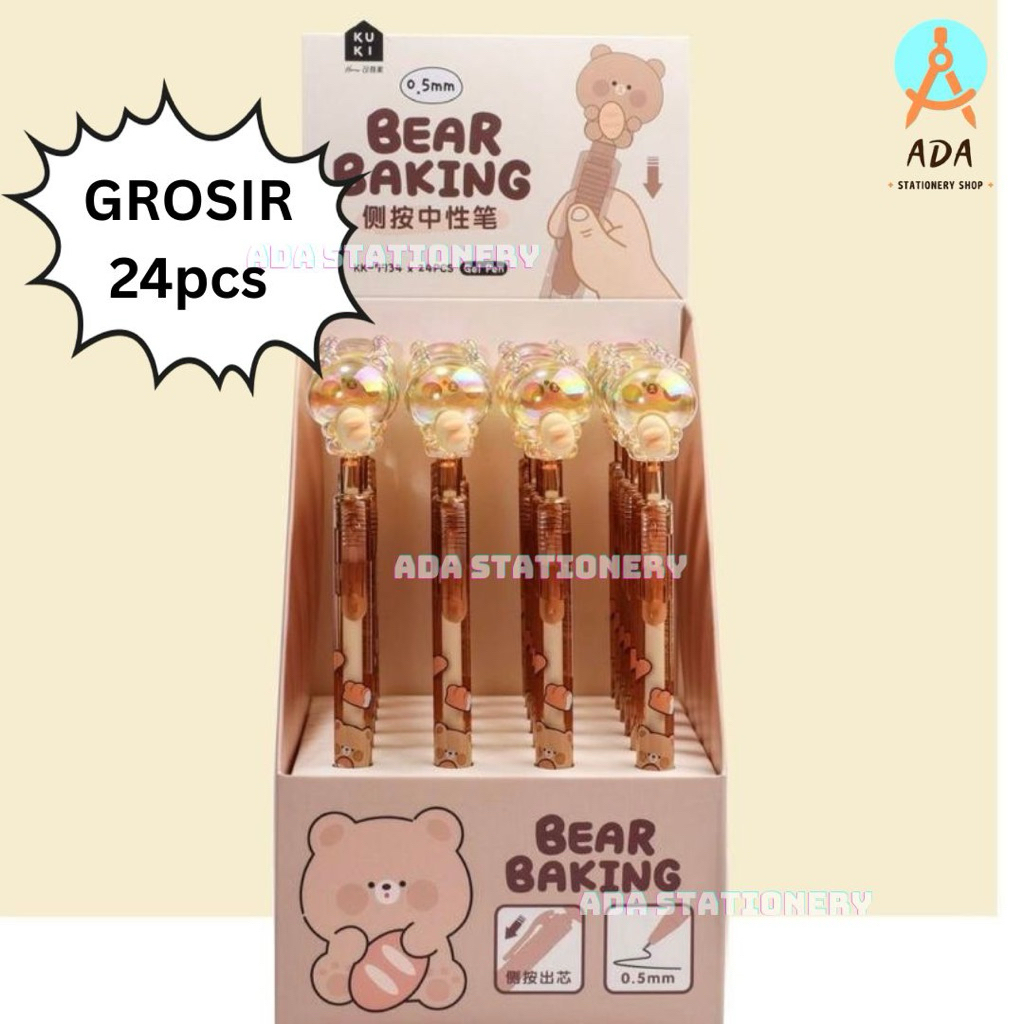 

GROSIR PEN KUKI KK-7734 BEAR BAKING/ Pulpen Kuki grosir/ pena premium