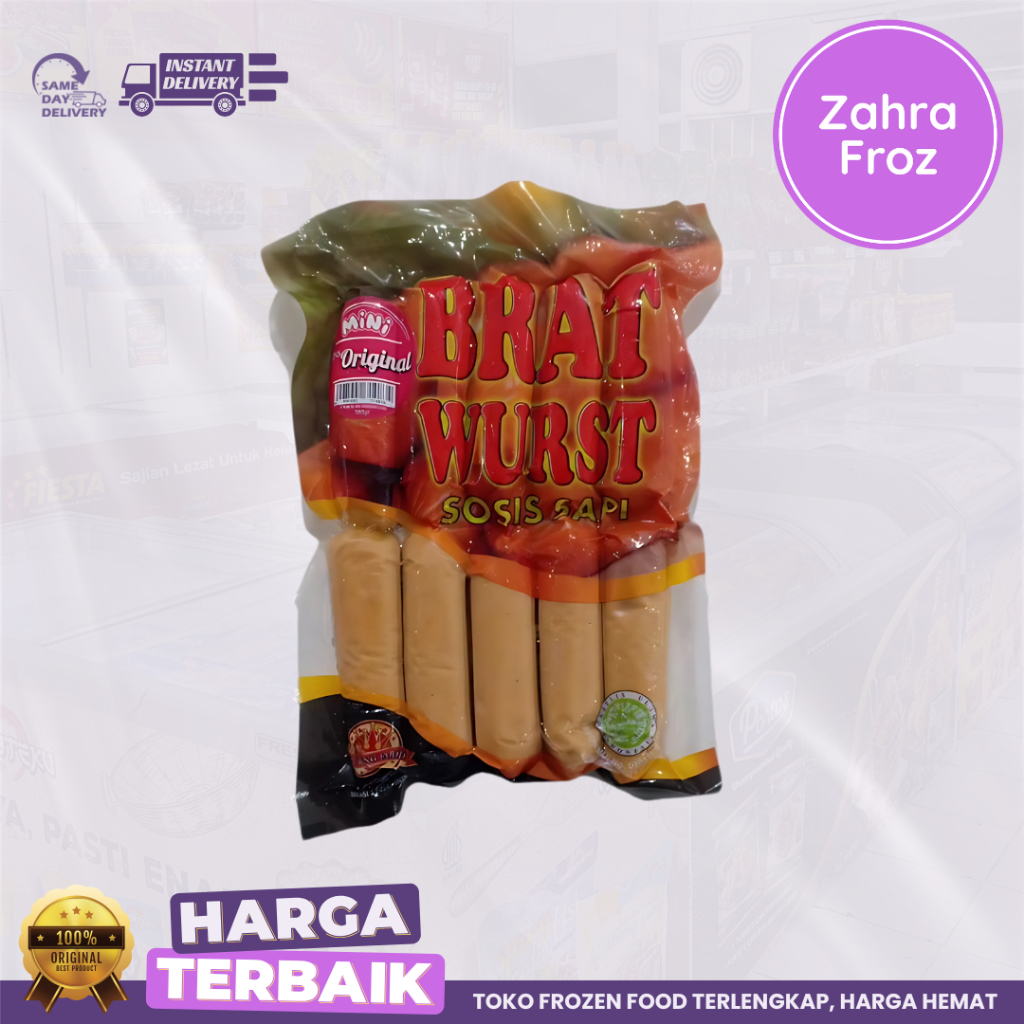 

KING FOOD BRATWURST SOSIS SAPI ORIGINAL ISI 12