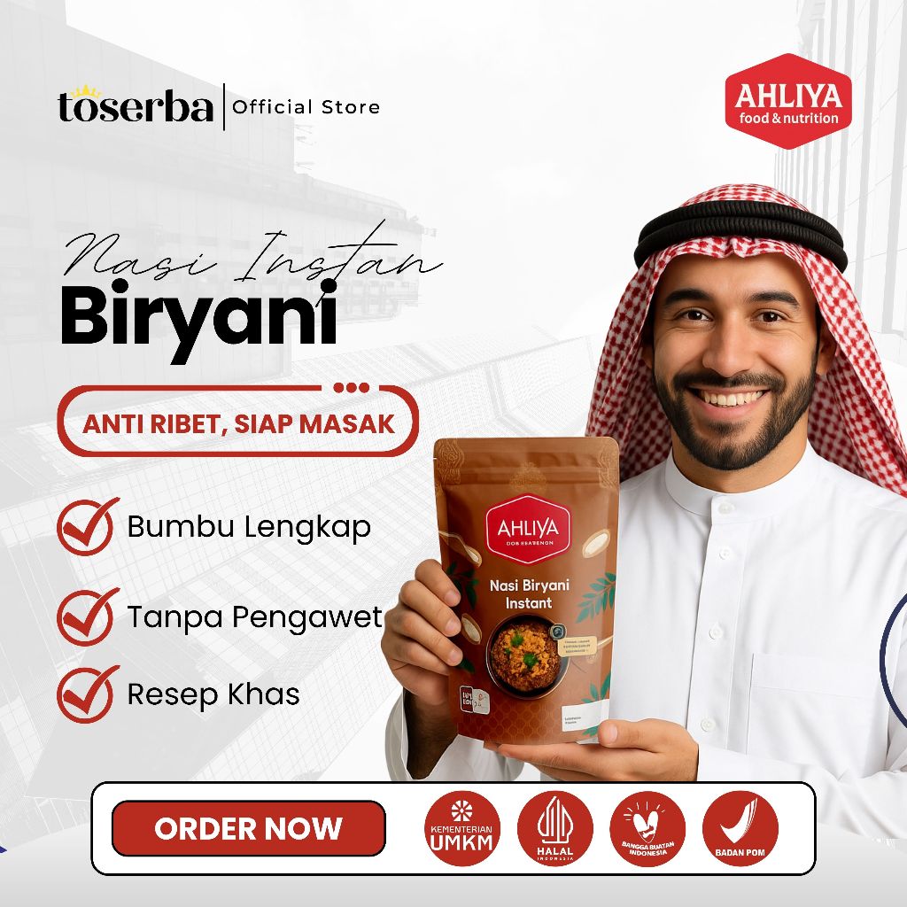

Beras Basmati [220GR] + Bumbu Lengkap Khas Timur Tengah | Nasi Biryani Ahliya | Tanpa MSG