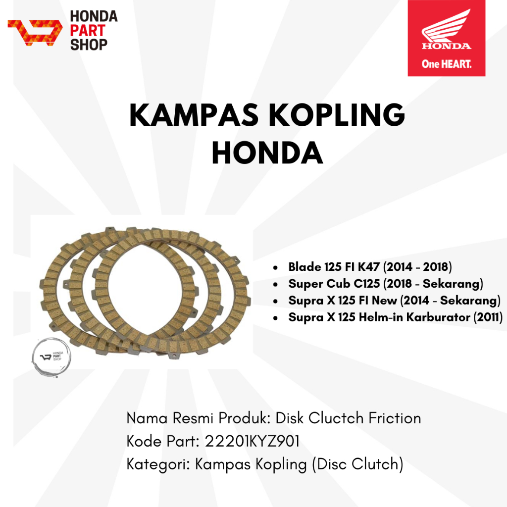 22201KYZ901 Kampas Kopling Honda