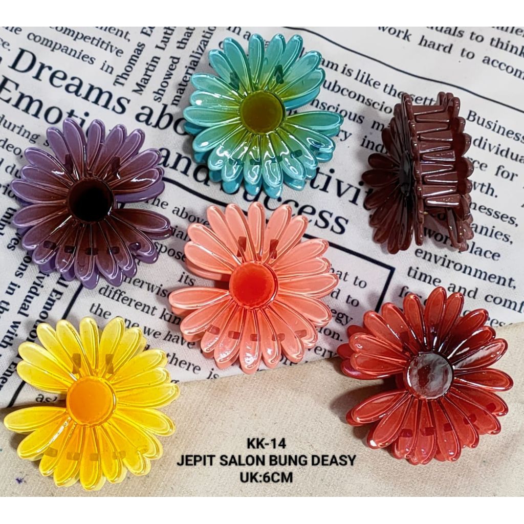 Jedai rambut bunga matahari perpak isi 12 pcs/jepit salon bunga matahari