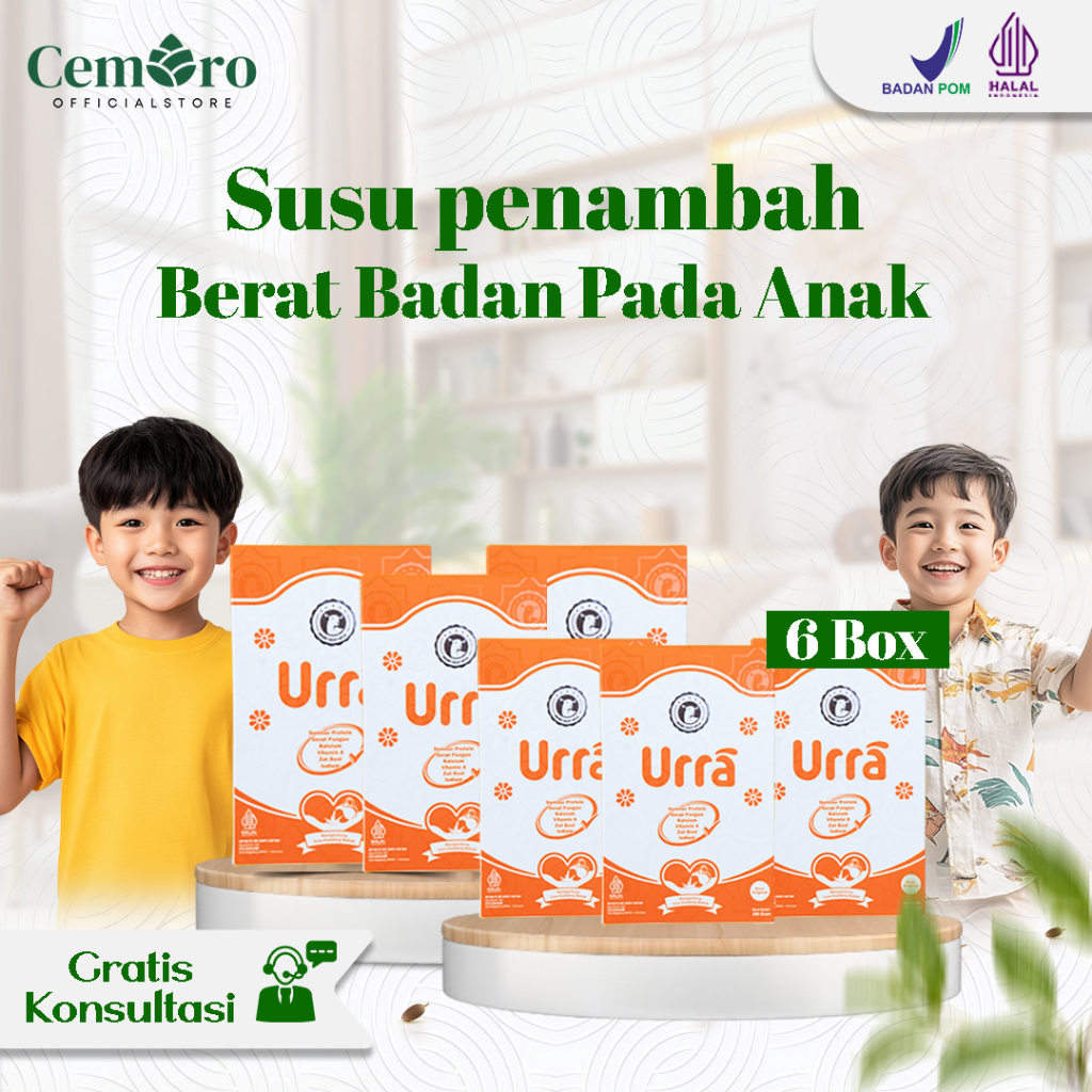 

URRA Susu Kambing Saanen Original Penambah Nafsu Makan Anak - 6 BOX