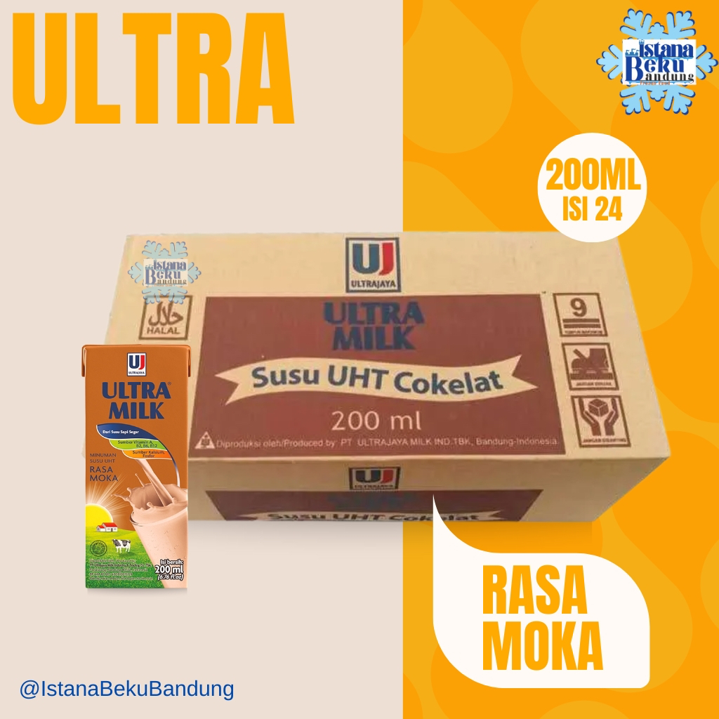 

Ultra Milk Rasa Moka 200ml isi 24 ( Karton )